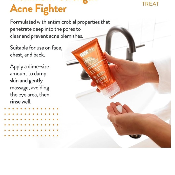 (2)Bottles of *Acne Free dermatology inspired care maximum strength4 severe acne - Picture 11 of 12